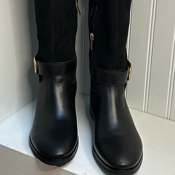 Vince Camuto Samtry Block Heel Stacked Heel Knee-High Boots Size 7 - Picture 5 of 7